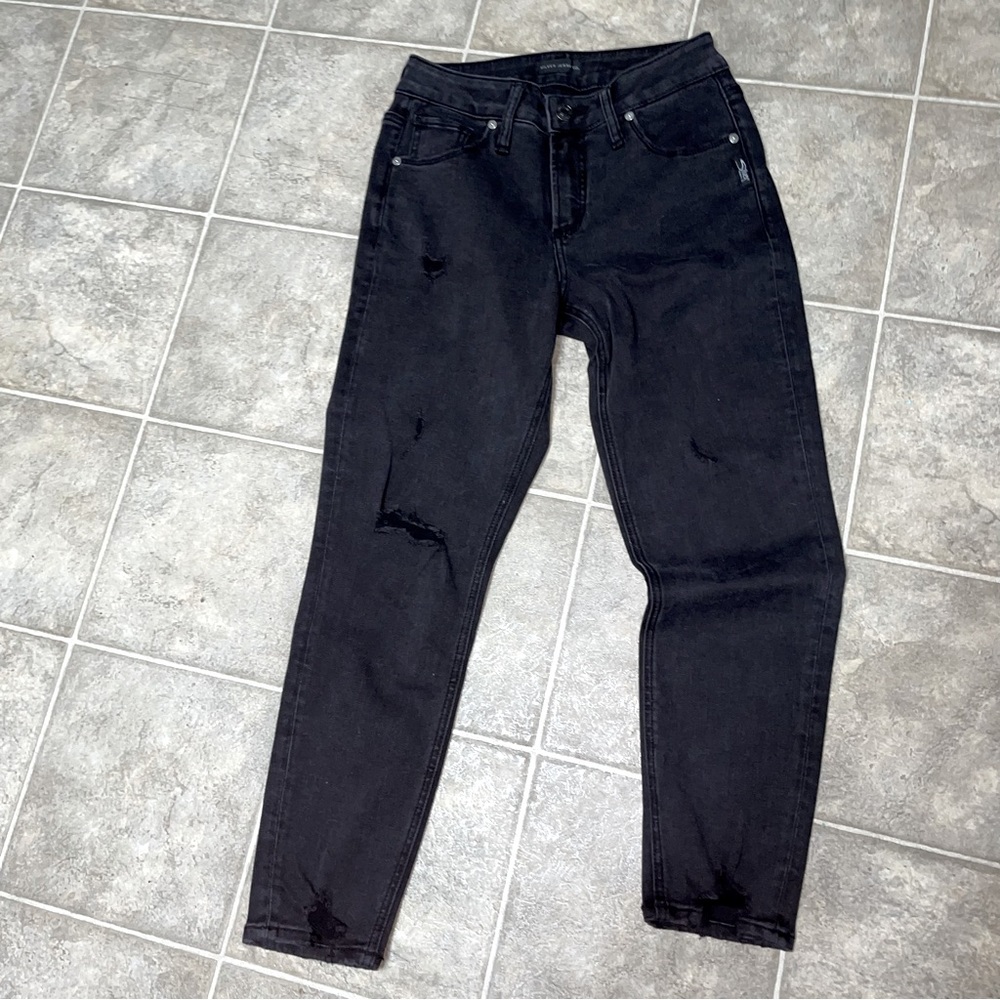 Black silver jeans skinny